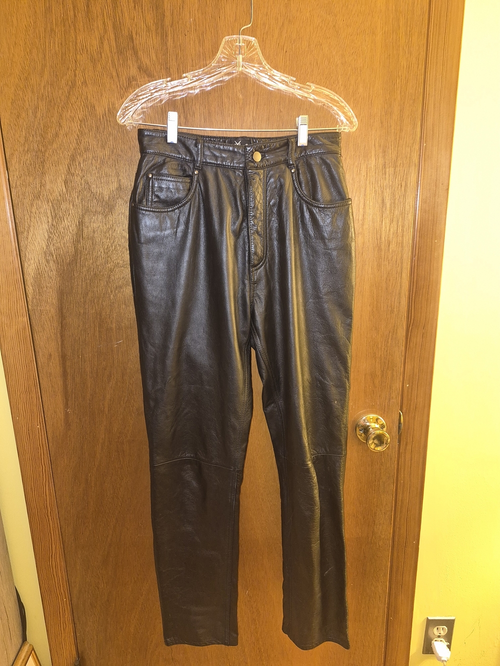 Wilson Leather Womens Retro 90s Black Leather Pants Size 10